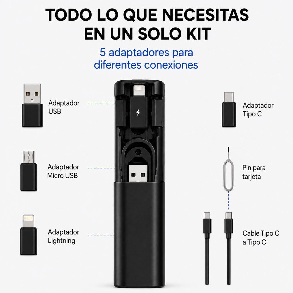 Kit de conectividad portátil 5 en 1